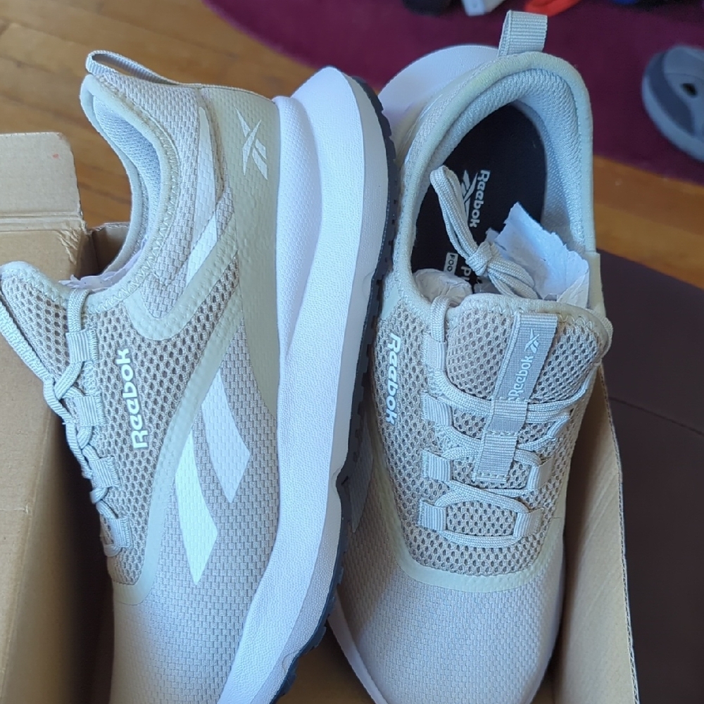 Reebok Light Tan Mesh Sneakers